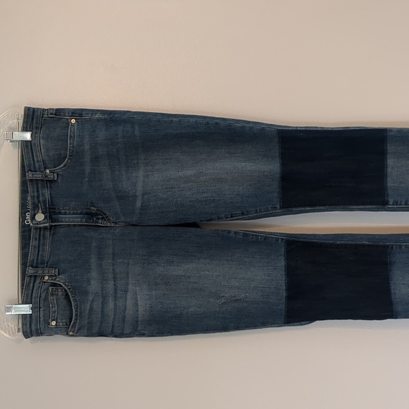 Gap Denim Legging Women's Size 10  32x 29 Jeans Leg Patches Fraying Skinny - Picture 2 of 13